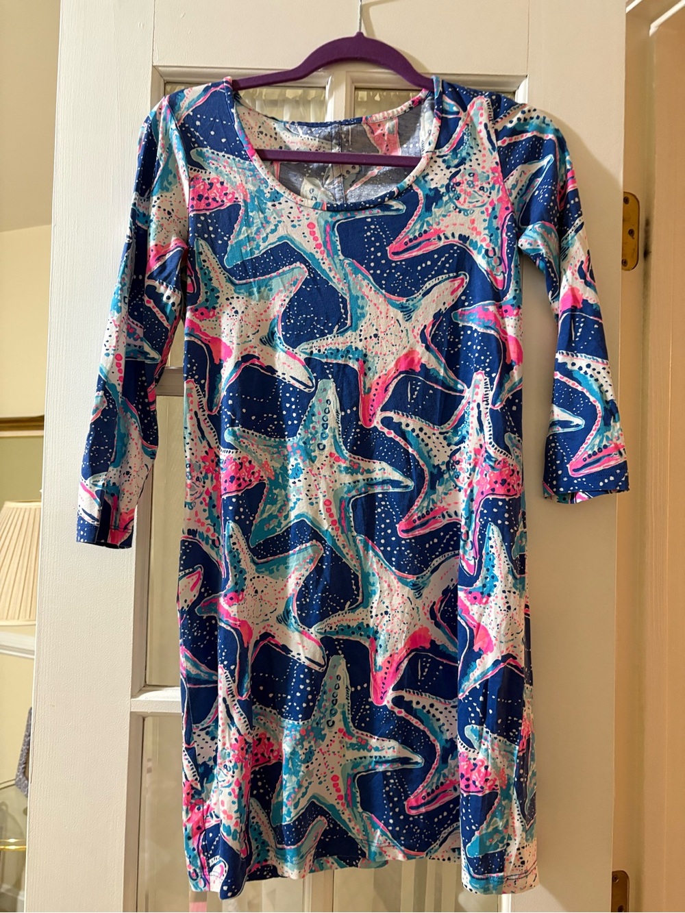 Lilly Pulitzer Navy Starfish Print Dress
